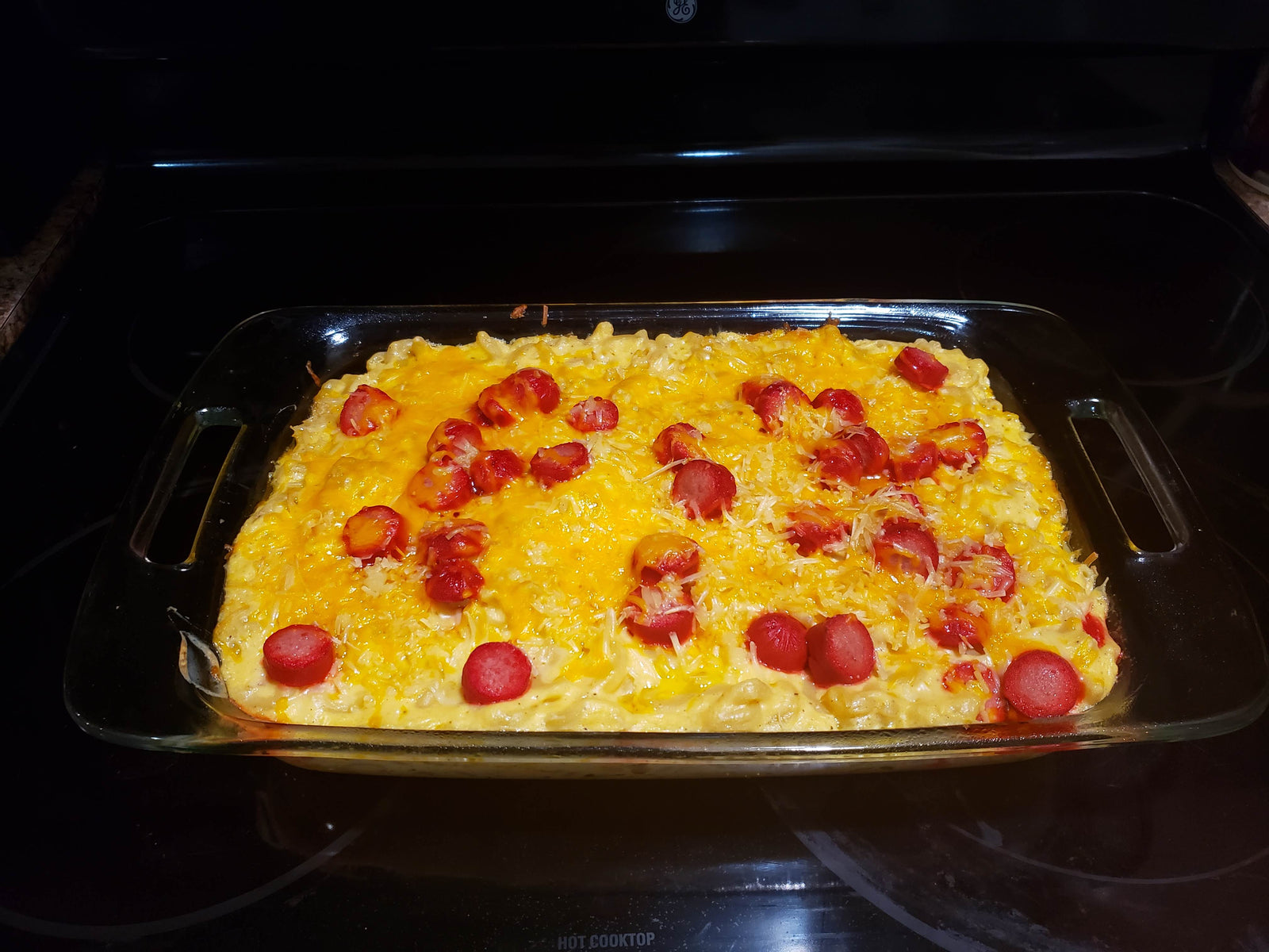 Bright Leaf Hot Dog Baked Mac n Cheese