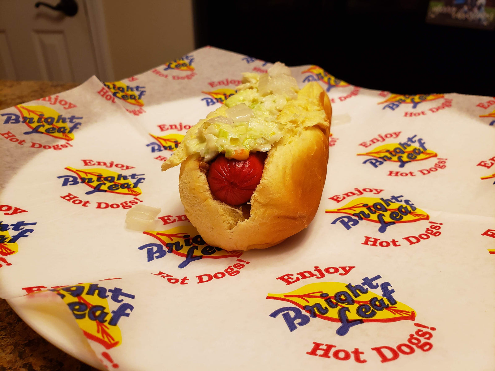 Bright Leaf Hot Dog Carolina Style (All the Way)