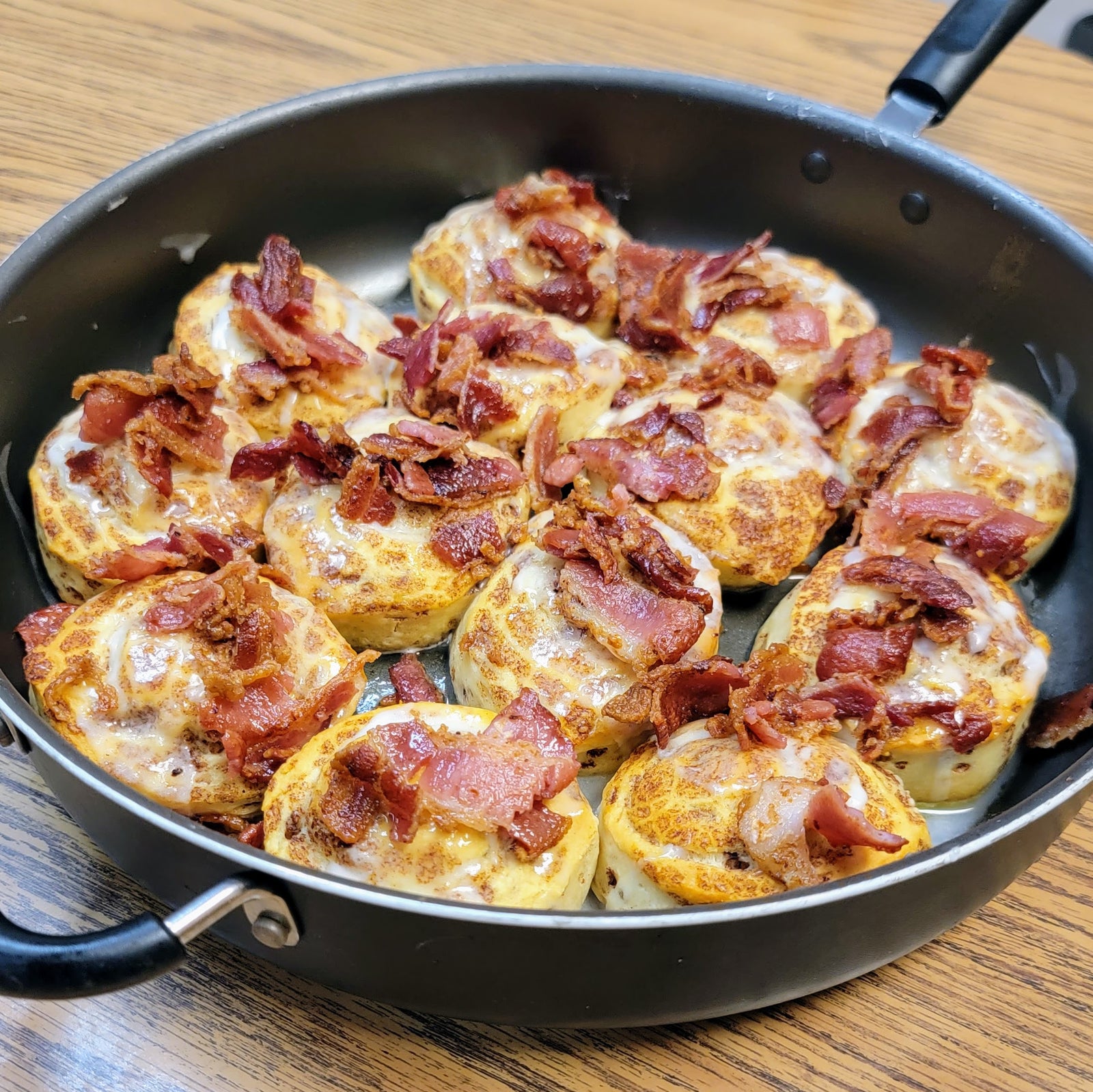 Bright Leaf Bacon-Crumble Cinnamon Rolls