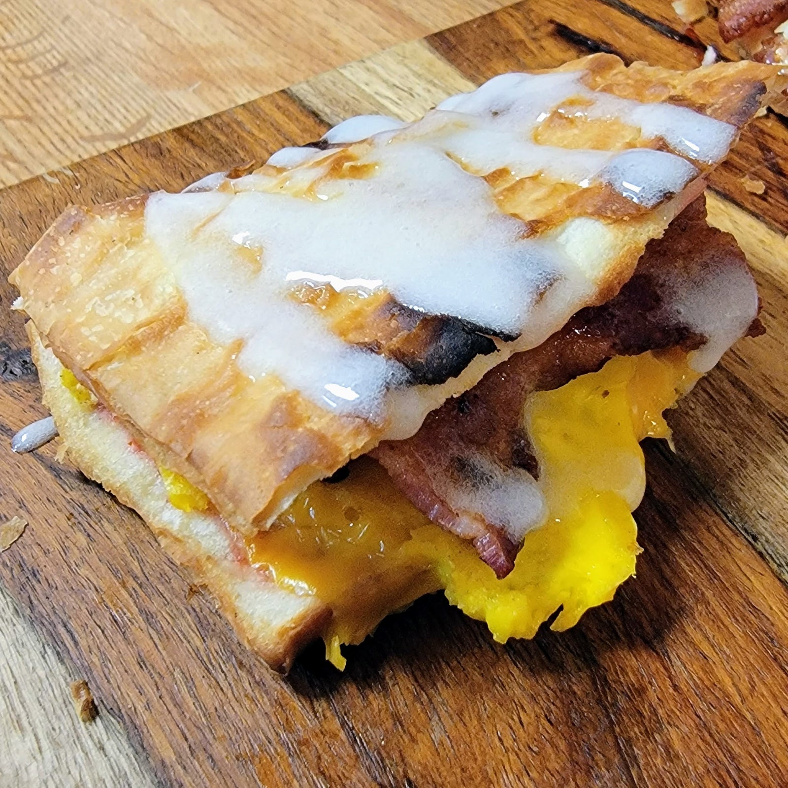 Bright Leaf Breakfast Strudel Sandwich (Bacon)