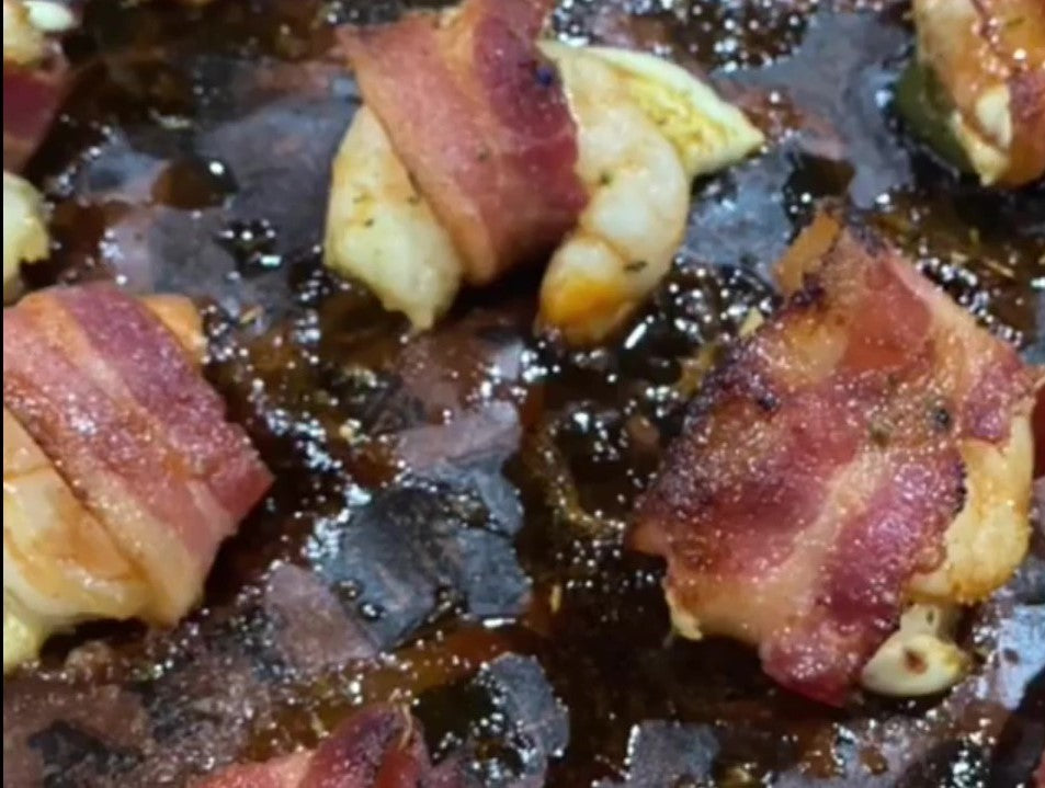 Bright Leaf Smoked Bacon Wrapped Shrimp