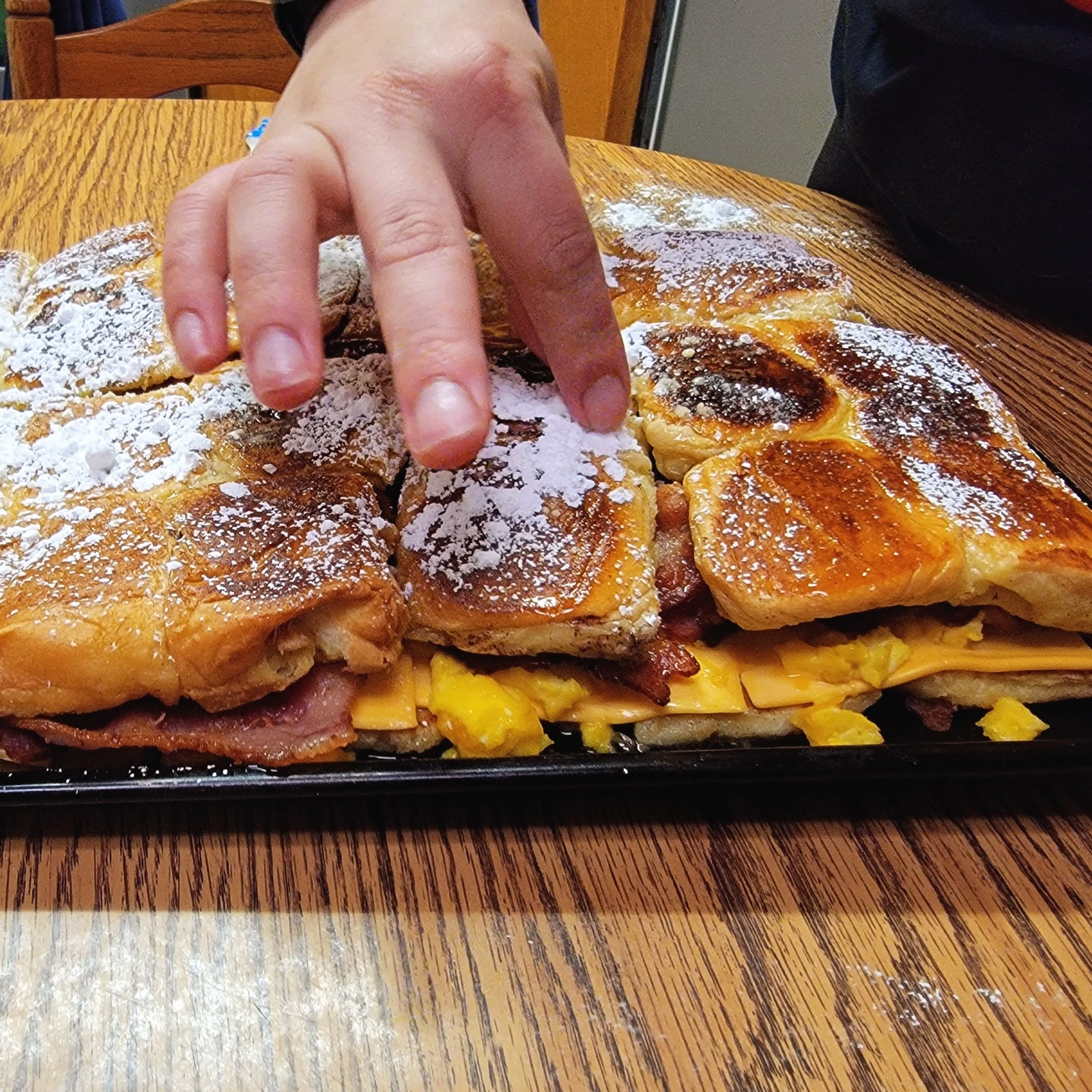 Bright Leaf Hawaiian Roll French Toast Sliders (Bacon)