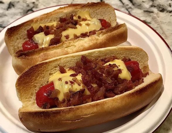 Bright Leaf Cheesy Bacon Dogs