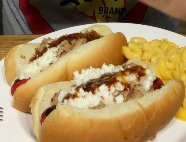 Bright Leaf Loaded BBQ Hot Dog