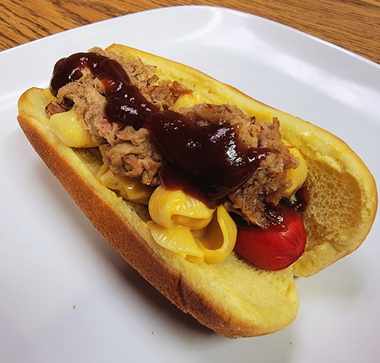 Bright Leaf Hog-Wild Hot Dog (Bacon and BBQ)