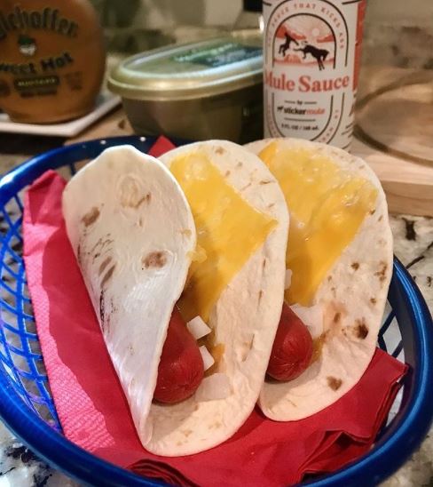 Bright Leaf Hot Dog Tacos (Extra Spicy)