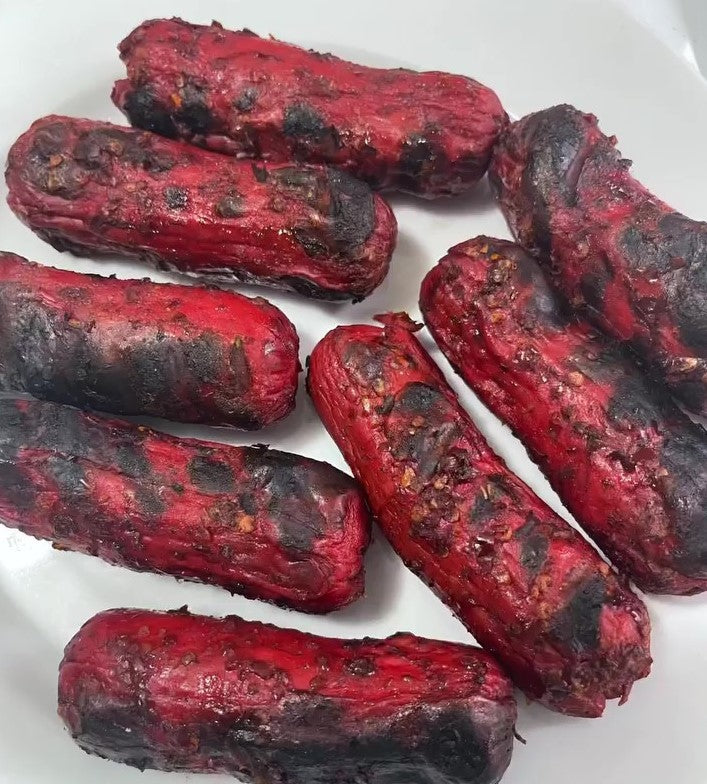 Bright Leaf Red Hots with Cackalacky Secret Sauce