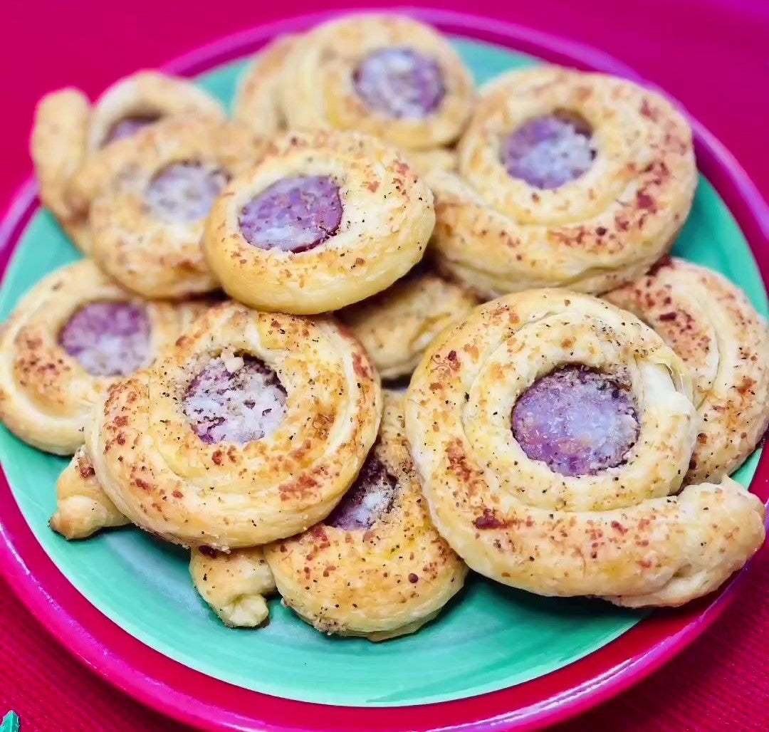 Bright Leaf Piggy Pinwheels (Smoked Sausage)