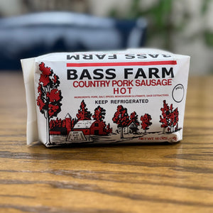 The North Carolina Iconic Brands Sampler (1-Hot Dog, 1-Red Hot, 1-Bacon, 1- Loop Smoked Sausage, 2-Bass Farm, 1-Biscuit or Pancake Mix)