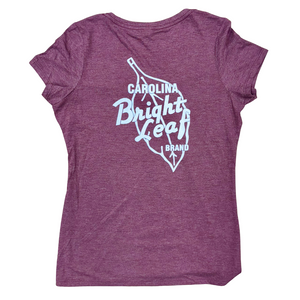 Bright Leaf T-Shirt (V-Neck - Burgundy)
