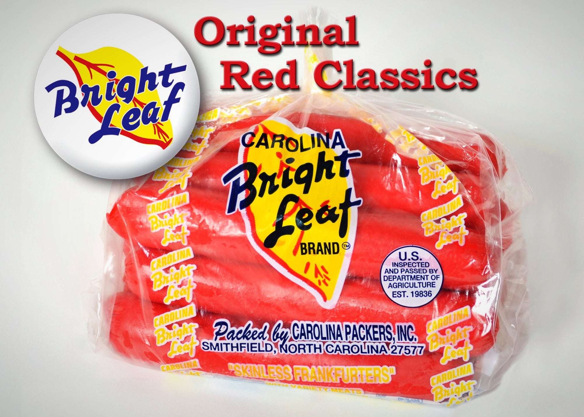 Bright Leaf Franks "Original Red Classic" (5 -1 lb Packages)