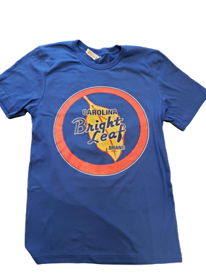 Captain Bright Leaf #ONLYBRIGHTLEAF Royal Blue with White Outline T-Shirt