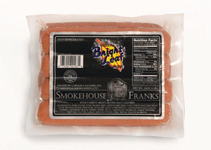 The Bright Leaf Holiday Smokehouse Sampler (1-Smokehouse Franks, 1-Loop Smoked Sausage, 1-Bacon, 1-BBQ, 1-Center Cut Ham Slices